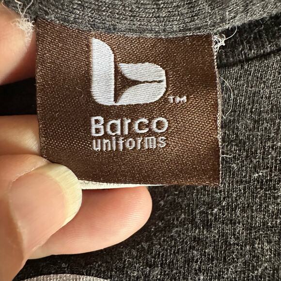 💥Wendy's Restaurant Work Shirt Adult size Medium Dark Gray Baconator Breakfast - Picture 6 of 10